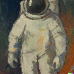 an astronaut, painting by Edgar Degas generated by DALL·E 2